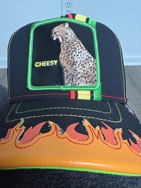 THE FARM Neon Green Baseball Cap with Contrast Trim